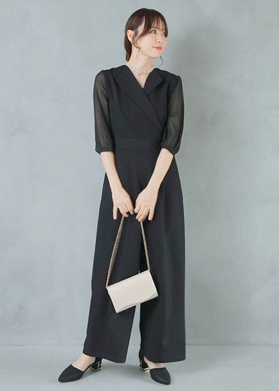 Elegant Collar オールインワンパンツドレス（ブラック）
				<p><a href=