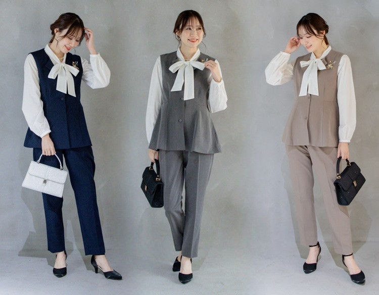 卒業式、入学式、七五三のママに一番人気のジレ3点セット！