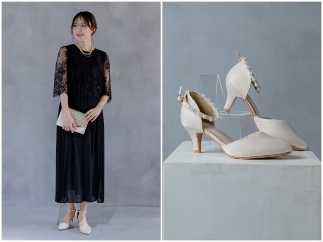 コーディネートのコツは、バッグと靴の色を合わせるとまとまりやすい